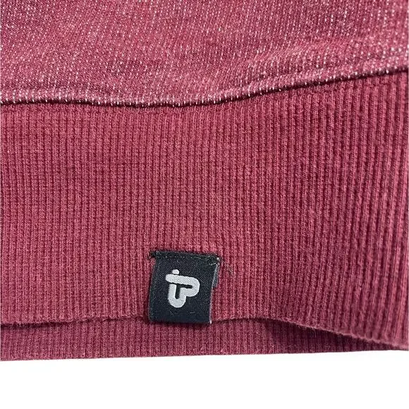 Pact Organic Raglan Crewneck French Terry Sweatshirt Maroon Men's Sz Med Classic - Picture 8 of 10